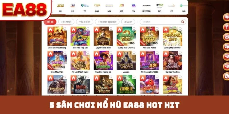 5 sân chơi nổ hũ EA88 hot hit